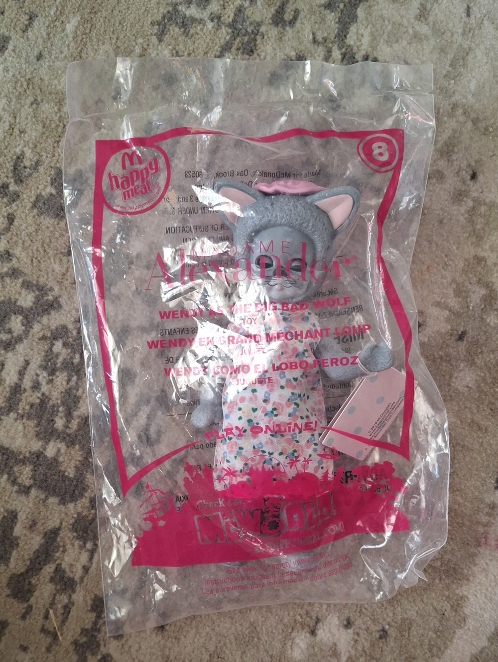 McDonald’s Madame Alexander Wendy Doll in Gray & Pink Wolf Costume